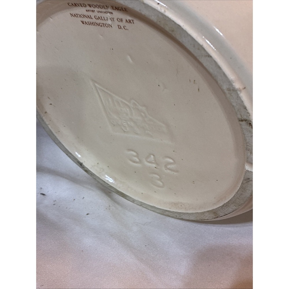 VTG McCoy Spirit of 76 Carved Wooden Eagle USA Cookie Jar Bean Pot No Lid - Picture 4 of 11